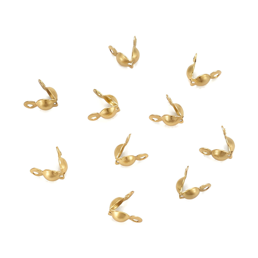 10 cache-nœuds en acier inoxydable plaqué or PVD