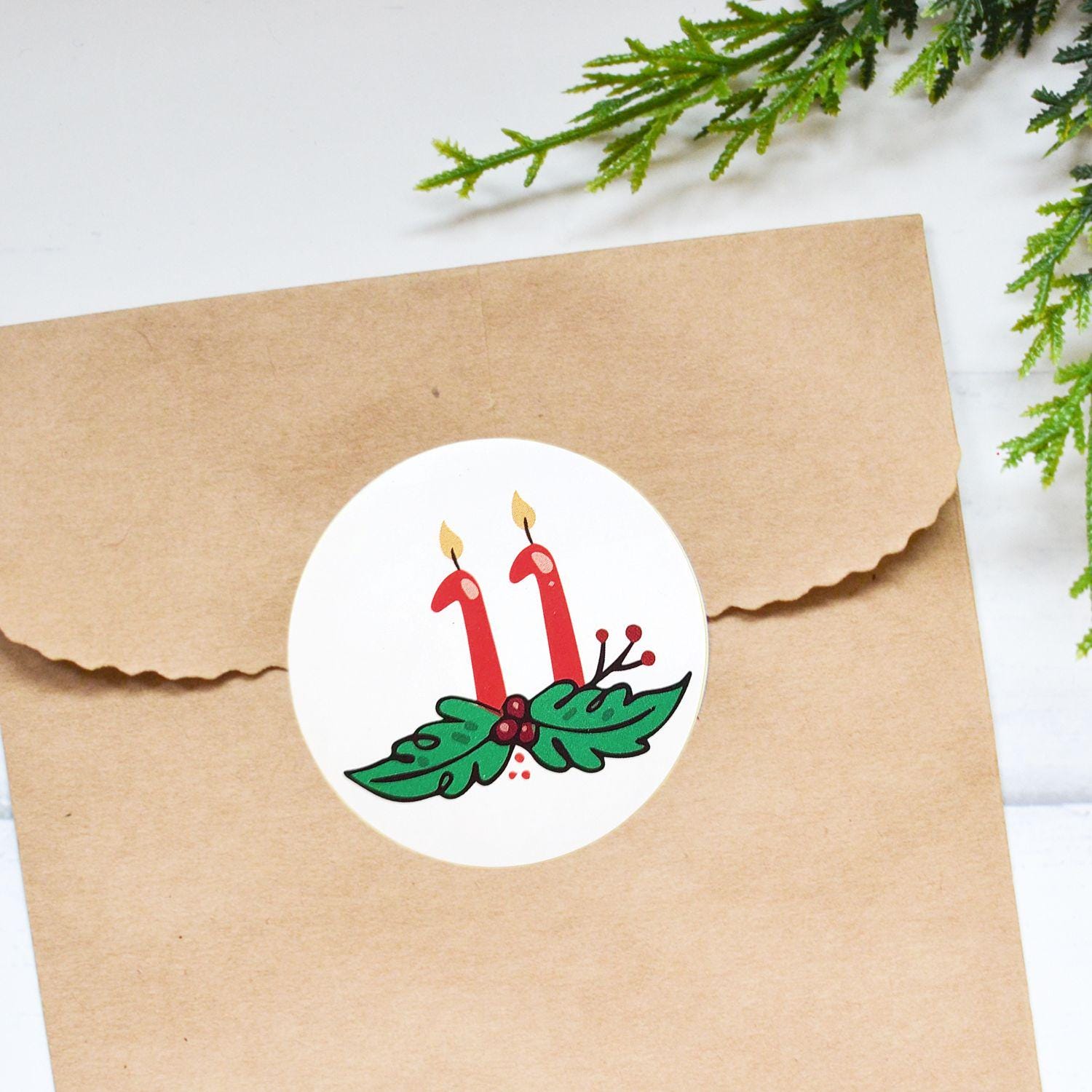 Fun Christmas Advent Calendar Stickers, DIY Holiday December Countdown Tags, Self-Adhesive Envelope Seals, Festive Number Labels