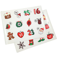 Fun Christmas Advent Calendar Stickers, DIY Holiday December Countdown Tags, Self-Adhesive Envelope Seals, Festive Number Labels