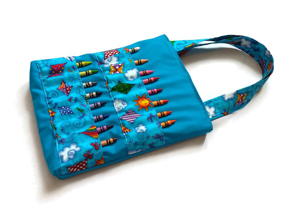 Tutoriel PDF Sac à colorier pour crayons de cire - Patron de couture pour enfant téléchargeable