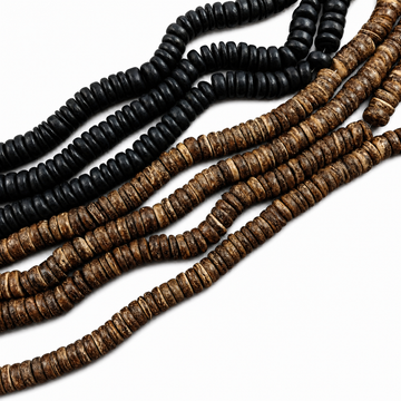 10mm coconut big heishi beads - Two colors available
