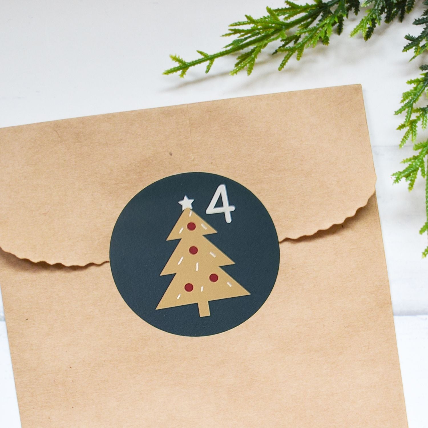 Autocollants scandinaves pour le compte à rebours de Noël