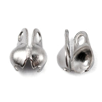 10 embouts de fermeture en acier inoxydable - fermoir argent pour corde, cordon et fil