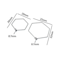 10 Stainless steel hexagon hoops