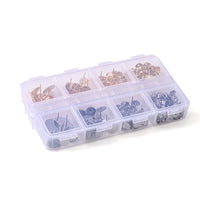 Earring making starter kit, Posts and backs 240pcs, Stainless steel jewelry findings