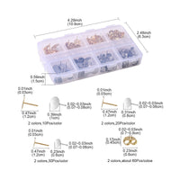 Earring making starter kit, Posts and backs 240pcs, Stainless steel jewelry findings