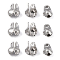 10 embouts de fermeture en acier inoxydable - fermoir argent pour corde, cordon et fil
