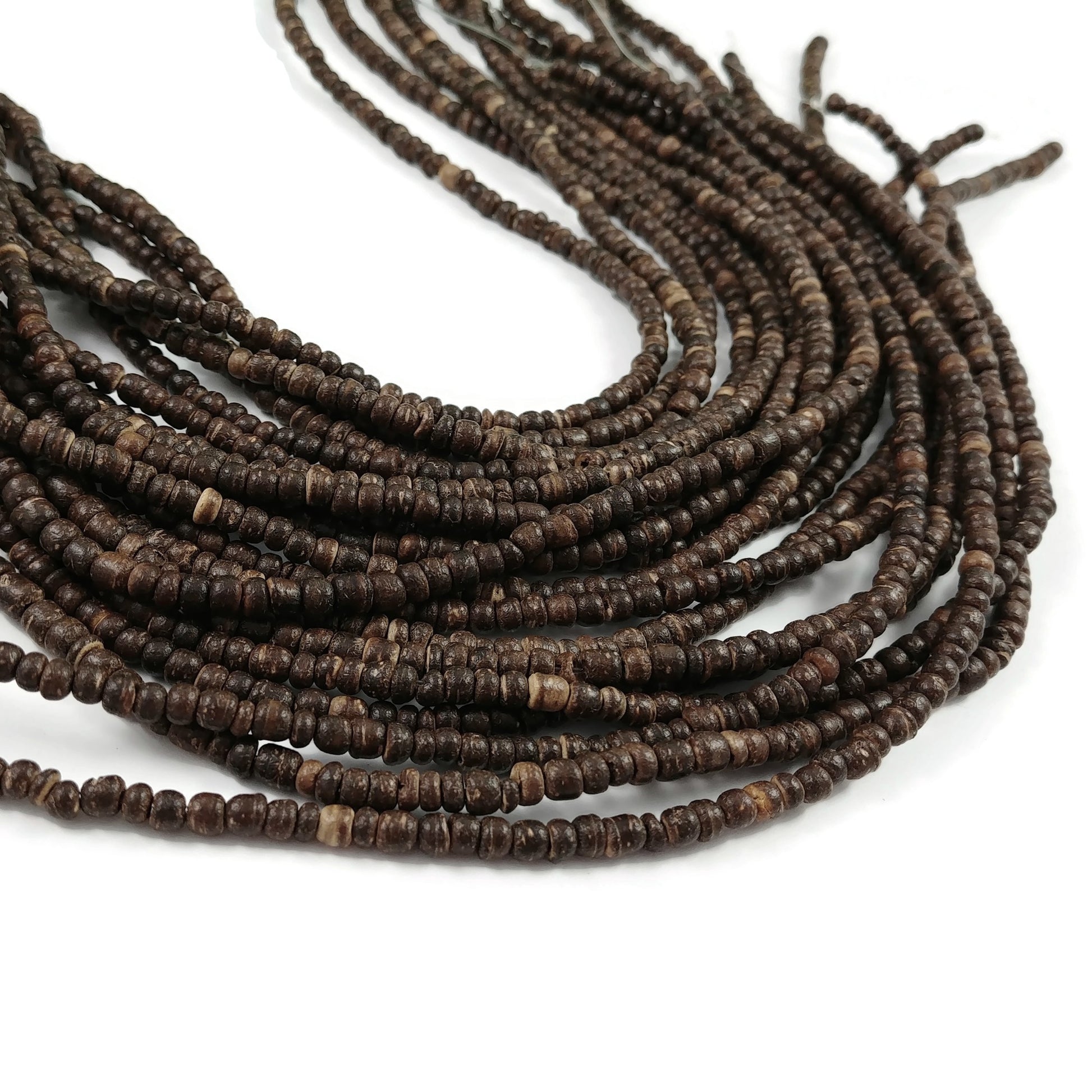 3mm tiny coconut beads - Five colors available