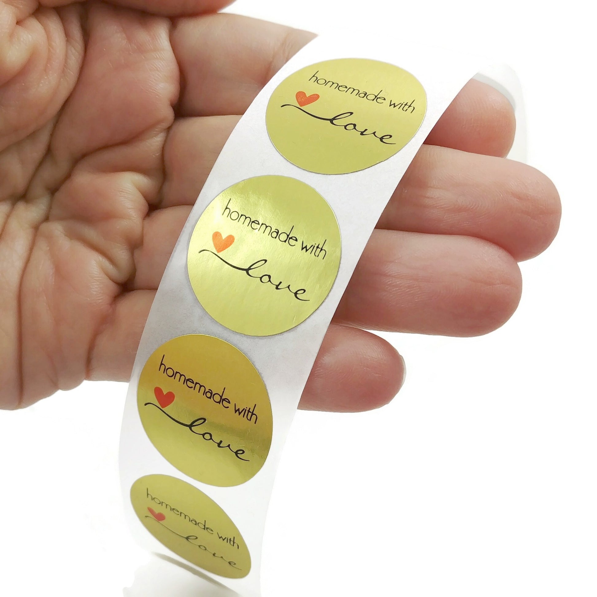 50 Handmade with love stickers