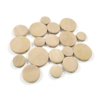 Perles de bois naturel en rondelle de 15mm, 20mm ou 25mm