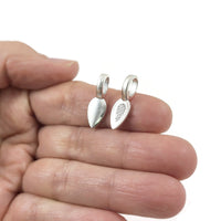10 Glue on bails, Gold, Silver, Leaf oval pad, Nickel free