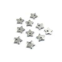 10 Tiny star charms stainless steel hypoallergenic charms