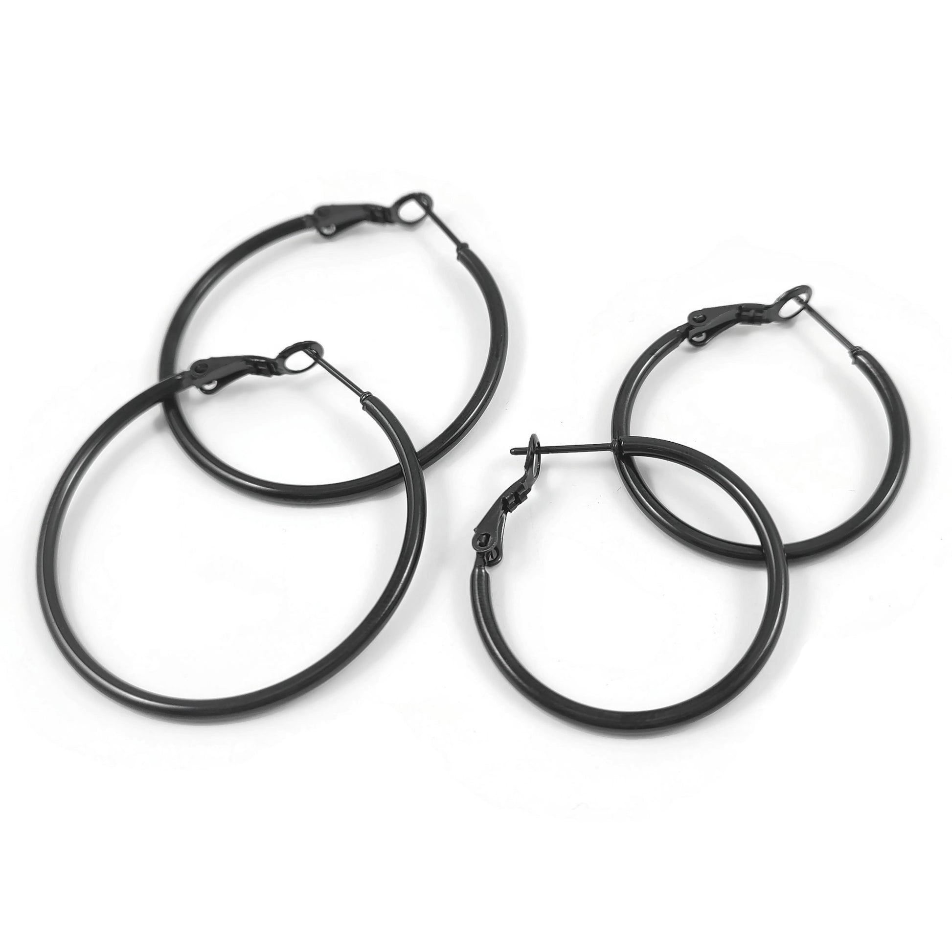 2 Stainless steel hoops - Nickel free, lead free and cadmium free earwire
