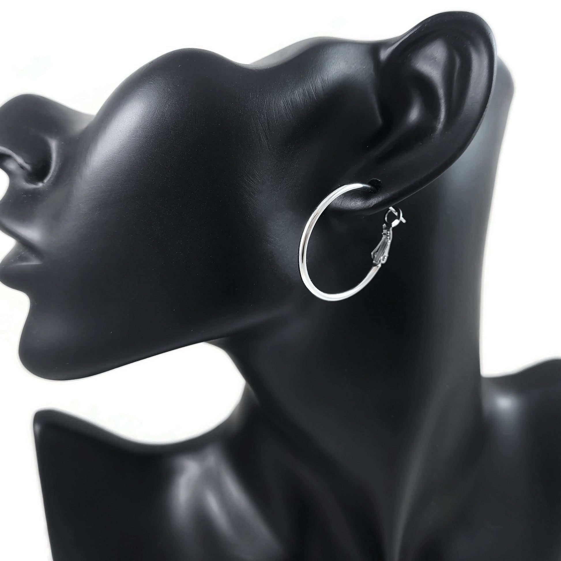2 Stainless steel hoops - Nickel free, lead free and cadmium free earwire