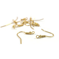 10 pièces (5 paires) crochets pour boucle d'oreille en acier inoxydable or