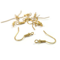 10 pièces (5 paires) crochets pour boucle d'oreille en acier inoxydable or