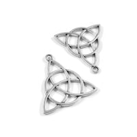 2 pendentifs triangle celtique de 30mm - Sans nickel, sans plomb et sans cadmium