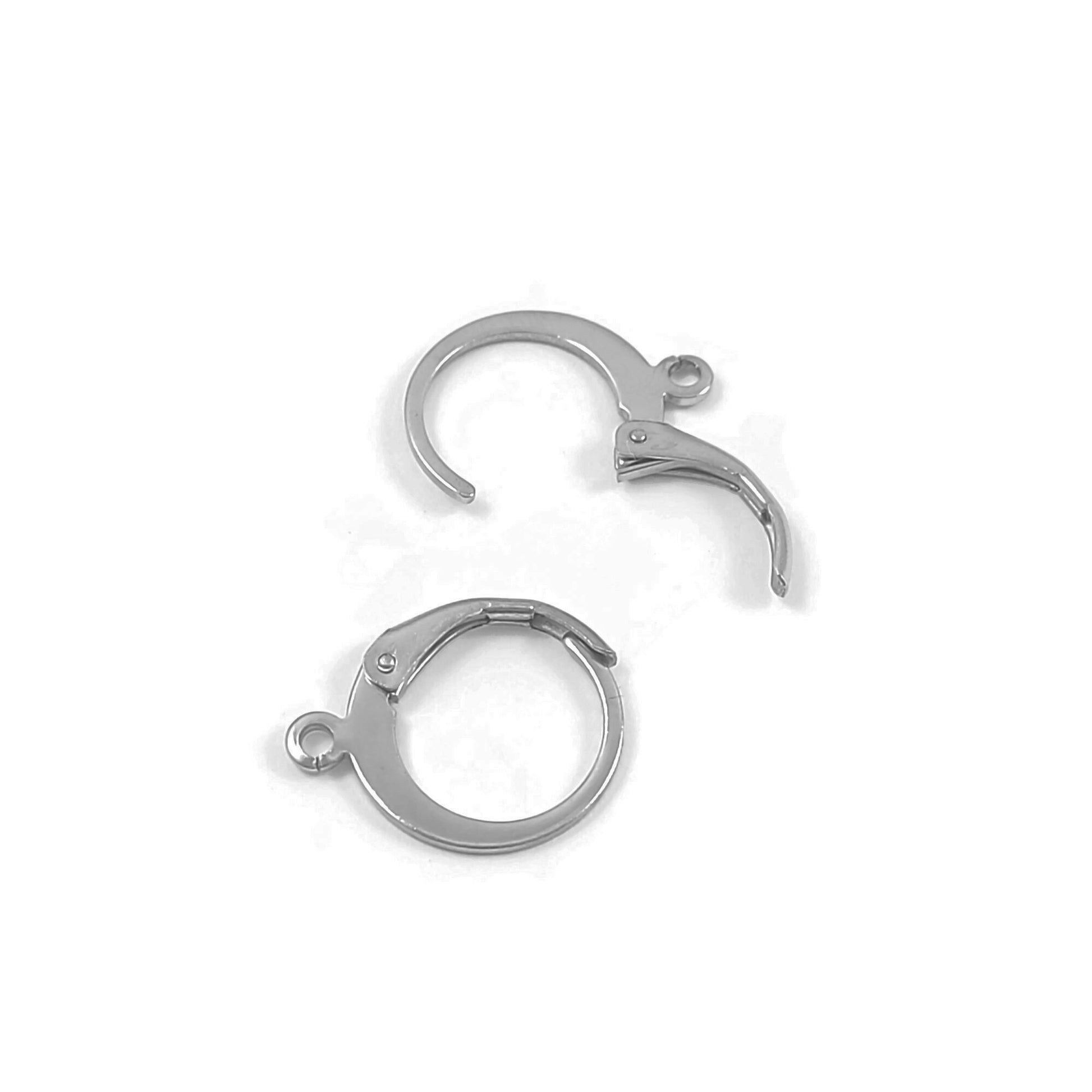 10 pièces (5 paires) crochets ronds pour boucle d'oreille en acier inoxydable hypoallergénique
