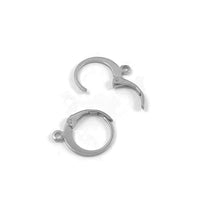 10 pièces (5 paires) crochets ronds pour boucle d'oreille en acier inoxydable hypoallergénique