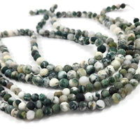 Pierres Naturelles Agate Rondes 6 ou 8mm - Natural Tree Givrées