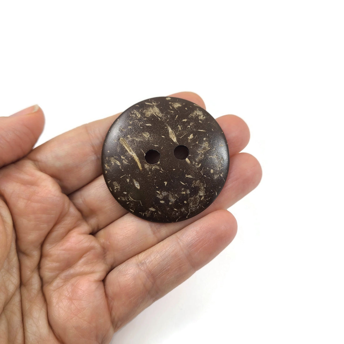 2 Large buttons 1 3/4 inch coconut buttons 44mm - Natural Wood and Eco Friendly buttons