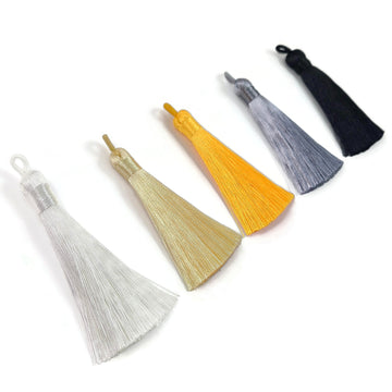 1 Silky tassel 80mm long, Choose your colors, High Quality