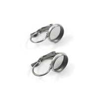 10 pièces (5 paires) crochets pour boucle d'oreille avec support à cabochon en acier inoxydable hypoallergénique