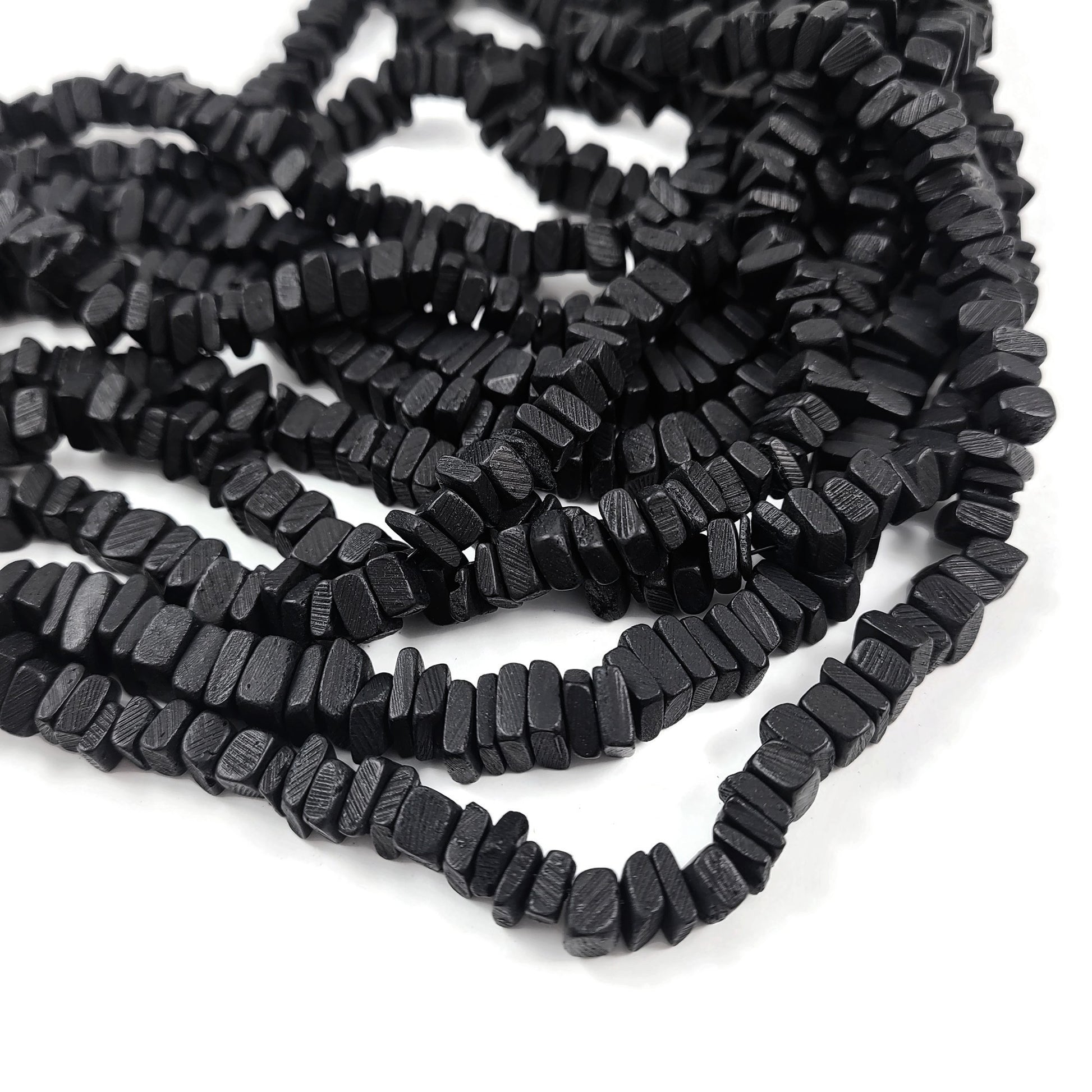 7mm Square Cut Coconut Wood Beads