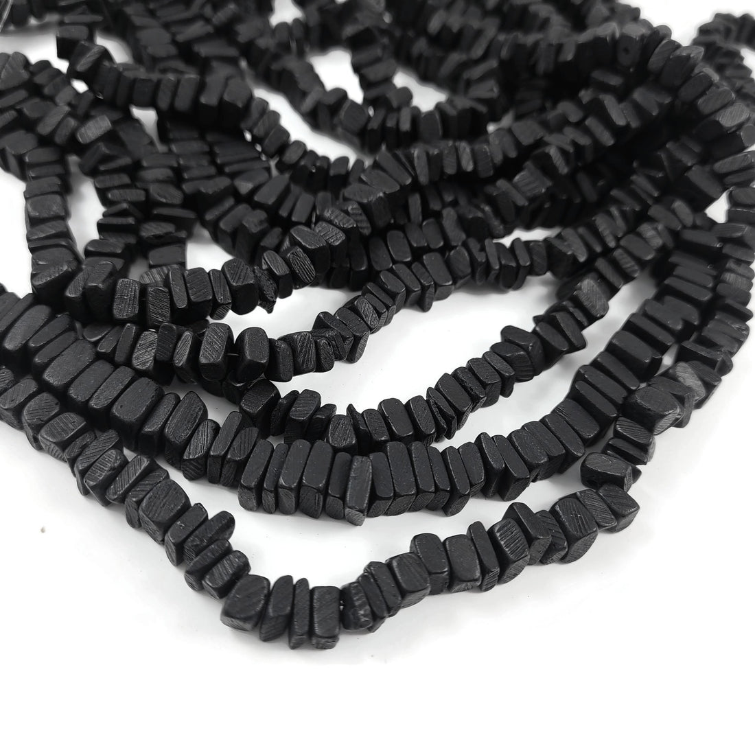 7mm Square Cut Coconut Wood Beads