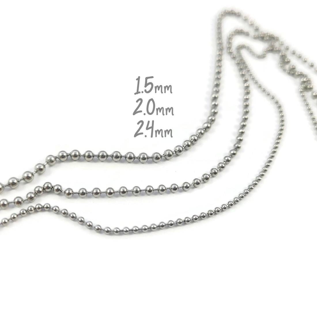 5 meters (16.4 feet) Stainless Steel Ball Chain