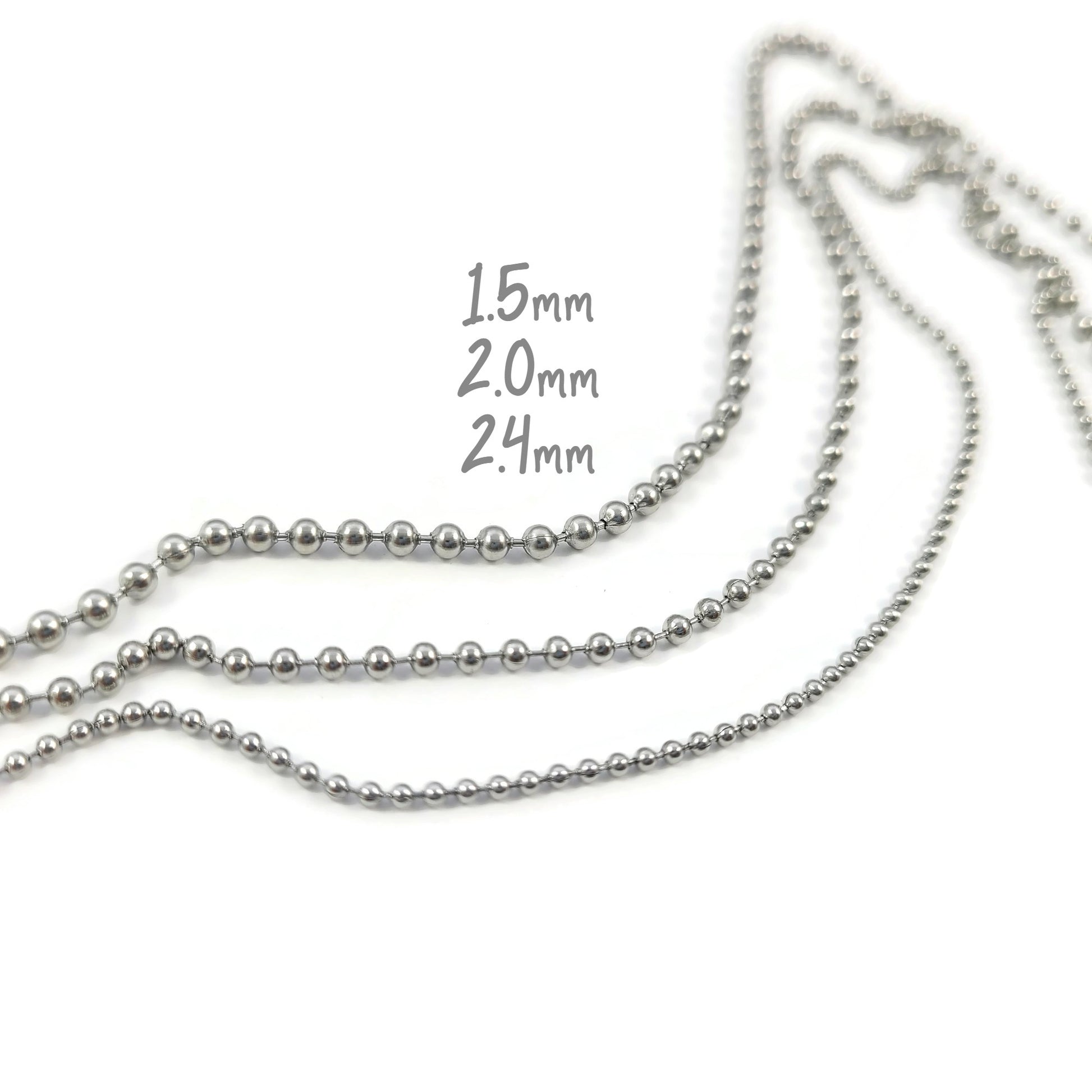 5 meters (16.4 feet) Stainless Steel Ball Chain