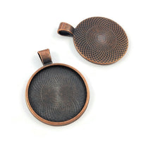 1 Base de pendentif pour cabochon rond de 25mm