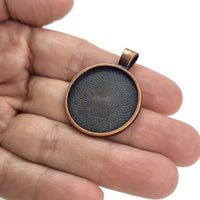 1 Base de pendentif pour cabochon rond de 25mm