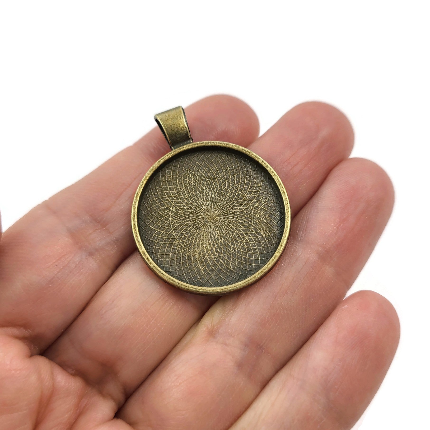 1 Base de pendentif pour cabochon rond de 25mm