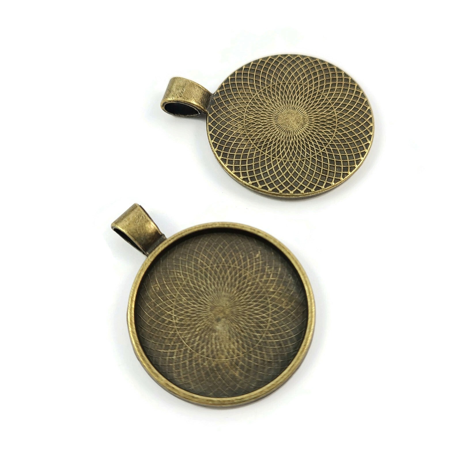 1 Base de pendentif pour cabochon rond de 25mm