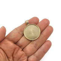 1 Base de pendentif pour cabochon rond de 25mm