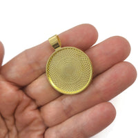 1 Base de pendentif pour cabochon rond de 25mm