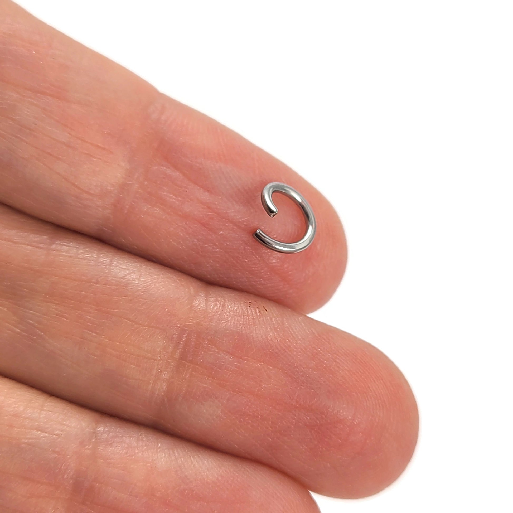 50 Anneaux ouverts en acier inoxydable 3mm à 8mm