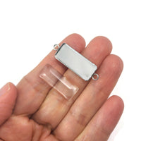 1 connecteur rectangulaire en acier inoxydable