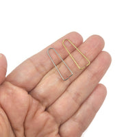 2 Stainless steel long pinch bail for beads