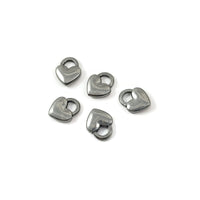 1 stainless steel heart padlock charm