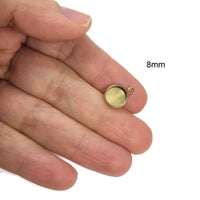 5 Bases rondes pour cabochon en acier inoxydable or avec anneau pour pendentif