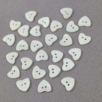 Bouton coeur en nacre naturel 12mm - ensemble de 6 boutons