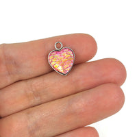 1 Breloque coeur sirène, Pendentif en métal sans nickel