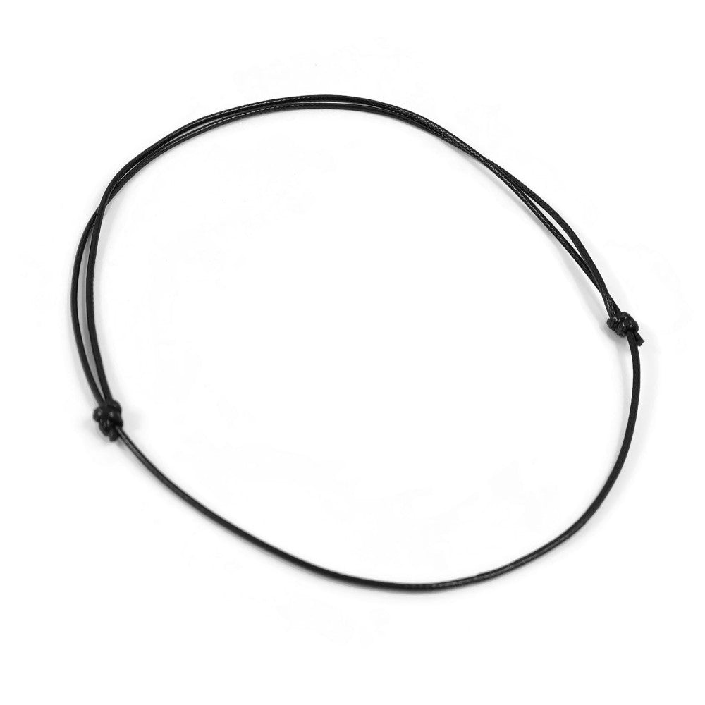 1 Adjustable cord necklace, Black polyester string 1.5mm