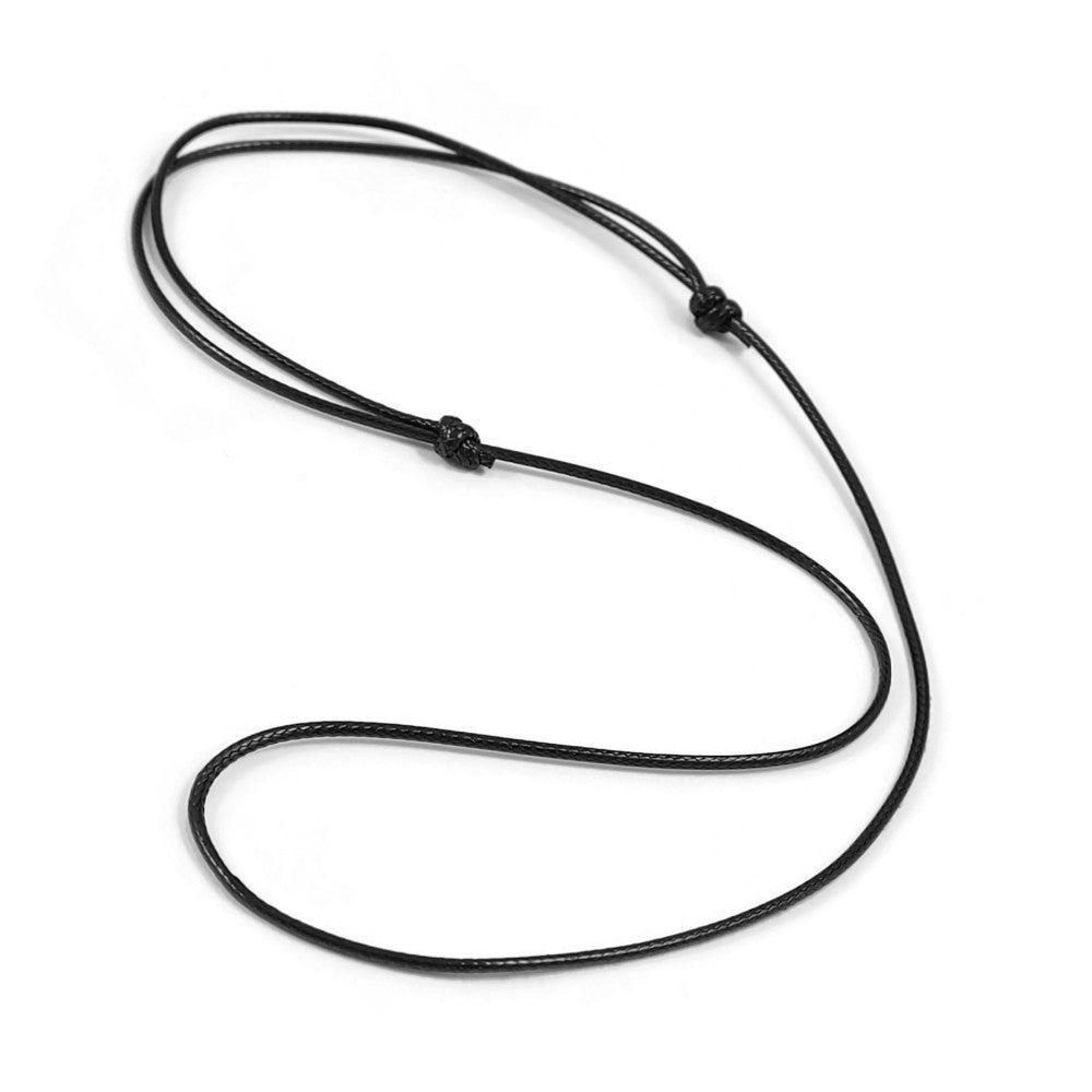 1 Adjustable cord necklace, Black polyester string 1.5mm