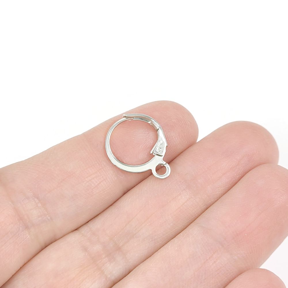 10 Round lever back earring hooks