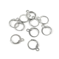 10 Round lever back earring hooks