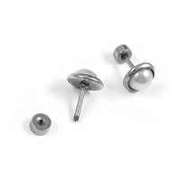 2 supports de cabochons à vis pour boucles d'oreilles