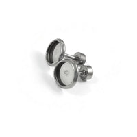 2 supports de cabochons à vis pour boucles d'oreilles